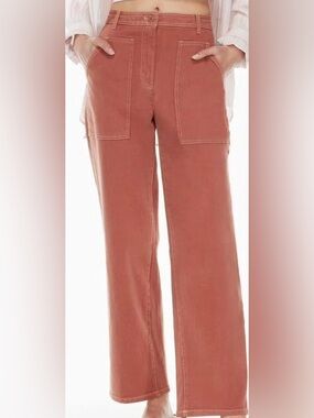 Wilfred Wide-Leg Jeans in Rusty Terracotta